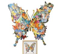 Puzzle En Bois Pour Adultes,162 Ou 118 Pièces Puzzle Jouet En Forme De Papillon - Jouet Éducatif,pour Apprentissage À La Maison Préscolaire Du Stress Test Pour Le Cerveau Familial Et