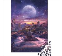 Puzzle en Bois pour Adultes, 500 pièces, « À la Recherche de la Paix », Jouet éducatif Anti-Stress, Cadeau de Noël, 500 pièces (52 x 38 cm)