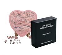 Puzzle en bois pour adultes, amour romantique en 100 langues, cadeau de Noël unique pour lui, elle, Saint-Valentin, anniversaire de mariage pour petit ami, petite amie, mari, épouse (multicolore)