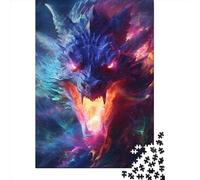 Puzzle en Bois pour Adultes Astral Dragons Fury 1000 pièces Puzzles Puzzle rectangulaire Jeu de développement intellectuel 1000 pièces (75 x 50 cm)