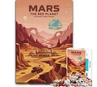 Puzzle en Bois pour Adultes avec Motif Mars Exploration Poster, 500 PCS