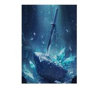 Puzzle en Bois pour Adultes avec Motif Sword Beneath The Crystal, 300 PCS