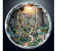 Puzzle en bois pour adultes, beau puzzle en bois, forme irrégulière et unique, coffret cadeau exquis, cadeau d'anniversaire pour adultes et enfants (L-34 x 34 cm, 300 pièces)