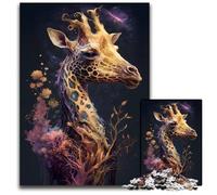 Puzzle en Bois pour Adultes, Conte de fées, Girafe, 1 000 pièces, idéal pour Une soirée de Jeux en Famille, décoration à Faire soi-même, 50x75cm/19,68x29,52 Pouces