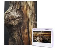Puzzle en bois pour adultes de 500 pièces - Art moderne - Tronc d'arbre - Puzzle difficile - Puzzle photo personnalisé pour cadeau de famille