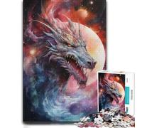 Puzzle en Bois pour Adultes, Dragon in The Universe, 1000 pièces | La progression pièce après pièce: une méthode de montage claire en intérieur.
