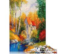 Puzzle en Bois pour Adultes et Adolescents Le Moulin, idéal pour Une soirée Jeux et divertissements en Famille (1000 pièces, 75 x 50 cm)