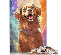 Puzzle en Bois pour Adultes et Adolescents, Motif Chien Abstrait, pour Une soirée Jeux et divertissements en Famille, 1 000 pièces (75 x 50 cm).