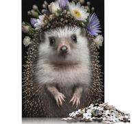 Puzzle en Bois pour Adultes et Adolescents, Motif hérisson en Peluche, idéal comme Cadeau de Noël ou pour Adolescents, 1 000 pièces (75 x 50 cm).