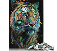 Puzzle en Bois pour Adultes et Adolescents, série Tiger Art, Style 2, 1 000 pièces (75 x 50 cm), idéal pour Les familles.
