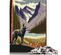 Puzzle en Bois pour Adultes et Adolescents, série Wolf Art, Style 9, pour Une soirée Jeux et divertissements en Famille, 1 000 pièces (75 x 50 cm).