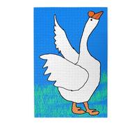 Puzzle en bois pour adultes et enfants - Décoration stimulante - Oie blanche déploie ses ailes