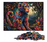 Puzzle en Bois pour Adultes, Graphic Monkey Magic, 500 pièces | La progression pièce après pièce: une progression régulière sur plusieurs sessions.