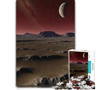 Puzzle en Bois pour Adultes, Motif Alien Planet Landscape, Format 500 PCS