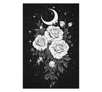 Puzzle en Bois pour Adultes, Motif Moonlit Roses, 1000 PCS