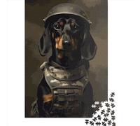 Puzzle en Bois pour Adultes, Motif Saucisse Soldat 1000 Pièces, Puzzle Rectangulaire, Jeu de Développement Intellectuel, 1000 Pièces (75x50cm)