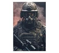 Puzzle en Bois pour Adultes, Motif Special Force Soldier Fire, 1000 PCS