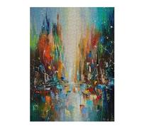 Puzzle en Bois pour Adultes, Motif Sunset Light Avenue, Format 500 PCS