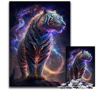 Puzzle en Bois pour Adultes Nebula Tiger, 1 000 pièces, idéal pour Une soirée de Jeux en Famille, décoration à Faire soi-même, 50x75cm/19,68x29,52 Pouces