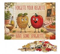 Puzzle en Bois pour Adultes, Pasta Spaghetti Kitchen Art, 1000 pièces | Un loisir manuel à la maison: un montage clair zone par zone pendant le temps libre.