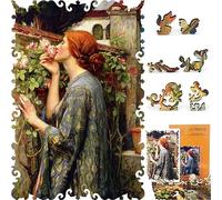 Puzzle en bois pour adultes - Pièces de forme unique - Fabriqué aux États-Unis par FoxSmartBox - 200 pièces - L'âme de la rose