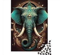 Puzzle en Bois pour Adultes « Pouvoirs Magiques de l'éléphant » de 1000 pièces, Jouet éducatif Anti-Stress, Cadeau de Noël, 1000 pièces (75 x 50 cm)