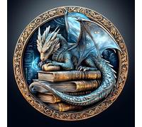 Puzzle en bois pour adultes, puzzle en bois de dragon âgé, pièces de puzzle de forme unique irrégulière, emballage cadeau, cadeaux de Pâques pour adultes et enfants (L-34 x 34 cm - 300 pièces)