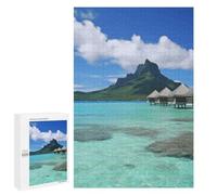 Puzzle en bois pour adultes, Tahiti Beach1 Puzzle imprimé pour adultes, livré avec une belle boîte