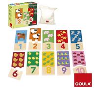 Puzzle en bois pour apprendre à compter - GOULA - 53329 - Animaux - 10 pièces - Pour enfant de 2 ans et plus