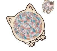 Puzzle en Bois pour Chat, 135 Pièces Puzzle Forme Animaux, Chat s en Bois Animaux, Puzzles Super Stimulants, pour Adulte Amoureux des Chats