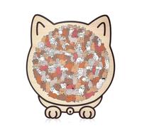 Puzzle en bois pour chat, de formes irrégulières, 135 pièces, taille 23,7 x 21,8 cm, design et pour les amoureux des chats, la , les activités intérieures