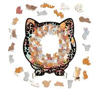 Puzzle en bois pour chat - Jouet en forme de chat pour la décoration de la maison | Puzzles animaux en bois - Pour femmes, hommes, enfants, fils, filles, adolescents