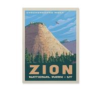 Puzzle en Bois pour Enfants 1000 Pièces，Zion National Park，Mots Croisés Jeu Moderne Accueil Décoration Cadeau Unique（75x50cm）-HO76