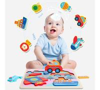 Puzzle En Bois Pour Enfants, Jouets Classiques D'Apprentissage Et D'Éducation, Forme De Véhicules, Dessin Animé, Transport, Fidget, Cadeau De Noël