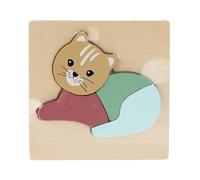 Puzzle en Bois pour Enfants - Set de 4 pièces avec Motifs d'animaux 15 x 15 x 1 cm