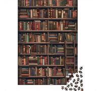 Puzzle en Bois pour Génies 1000 Pièces - Bibliothèque | Exploration Visuelle Et Mentale, Ambiance Familiale