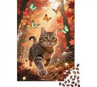 Puzzle en Bois pour Génies 1000 Pièces - Chat Chartreux | Exploration Visuelle Et Mentale, Ambiance Familiale