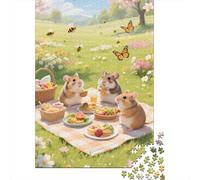 Puzzle en Bois pour Génies 1000 Pièces - Hamster | Exploration Visuelle Et Mentale, Ambiance Familiale