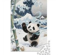 Puzzle en Bois pour Génies 1000 Pièces - Panda | Exploration Visuelle Et Mentale, Ambiance Familiale