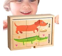 Puzzle en Bois pour Tout-Petits - Jeux De Combat d'animaux pour Puzzle en Bois | Puzzles Animaux pour Le Développement des Petits | Jouet D'école Préscolaire