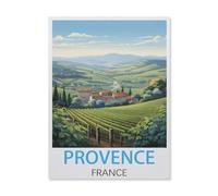 Puzzle en Bois，Provence France，1000 Pièces Puzzles Jeu De Jouets Interactifs, Scies Sauteuses Classiques（75x50cm）-FM70