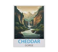 Puzzle en Bois Puzzle Adulte 1000 Pièces，Cheddar Gorge，Décor À La Maison Dessin Animé Paysage Jeu De Décompression Cerveau Défi Difficulté Jouet Éducatif pour Enfants Puzzle Puzzles（75x50cm）-K63