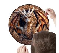 Puzzle En Bois - Puzzle En Bois Pour Adultes - Puzzle En Bois Visuel Pour Adultes, Cadeaux De Noël Créatifs Pour Adultes Et Enfants, Puzzle En Bois De Dragon Mécanique Unique, 150 P