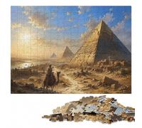 Puzzle en Bois, Puzzle Image, Desert Trek Egypt, 1000 pièces | Le tri par couleurs et formes - une méthode de montage claire pendant une soirée calme.