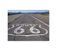 Puzzle en Bois Puzzle Jigsaw，Get Your Kicks on Route 66，Classic Creative Classic Puzzle 1000 Pièces, Puzzles d'art Couleur（75x50cm）-AH75