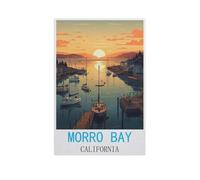 Puzzle en Bois Puzzle Jigsaw,Morro Bay, Californie,Classic Creative Classic Puzzle 1000 Pièces, Puzzles d'art Couleur(75x50cm)-AL95