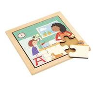 Puzzle en Bois Montessori pour Tout-Petit - Jeu Éducatif à Thème de Cuisine