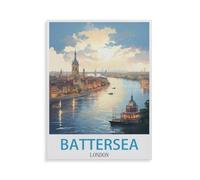 Puzzle en Bois Puzzles Classiques 1000 Pièces，Battersea, Londres，Jigsaw Jeu Éducatif Intellectuel Difficile Et Défi Cadeau（75x50cm）-GZ3