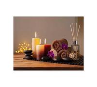 Puzzle en Bois Puzzles Classiques 1000 Pièces，Traitement de beauté et Bien-être: Pierre de Massage, Fleurs d’orchidées, Serviettes，Jigsaw Jeu Éducatif Intellectuel Difficile Et Défi Cadeau-R6