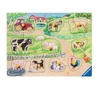 Ravensburger Puzzle en bois 03689 Le Matin à la Ferme – 10 pièces – Dès 2 ans